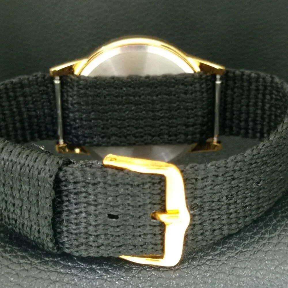 Vintage 1975 Montine Of Switzerland Manual Mens Gold Watch W/Nato Strap